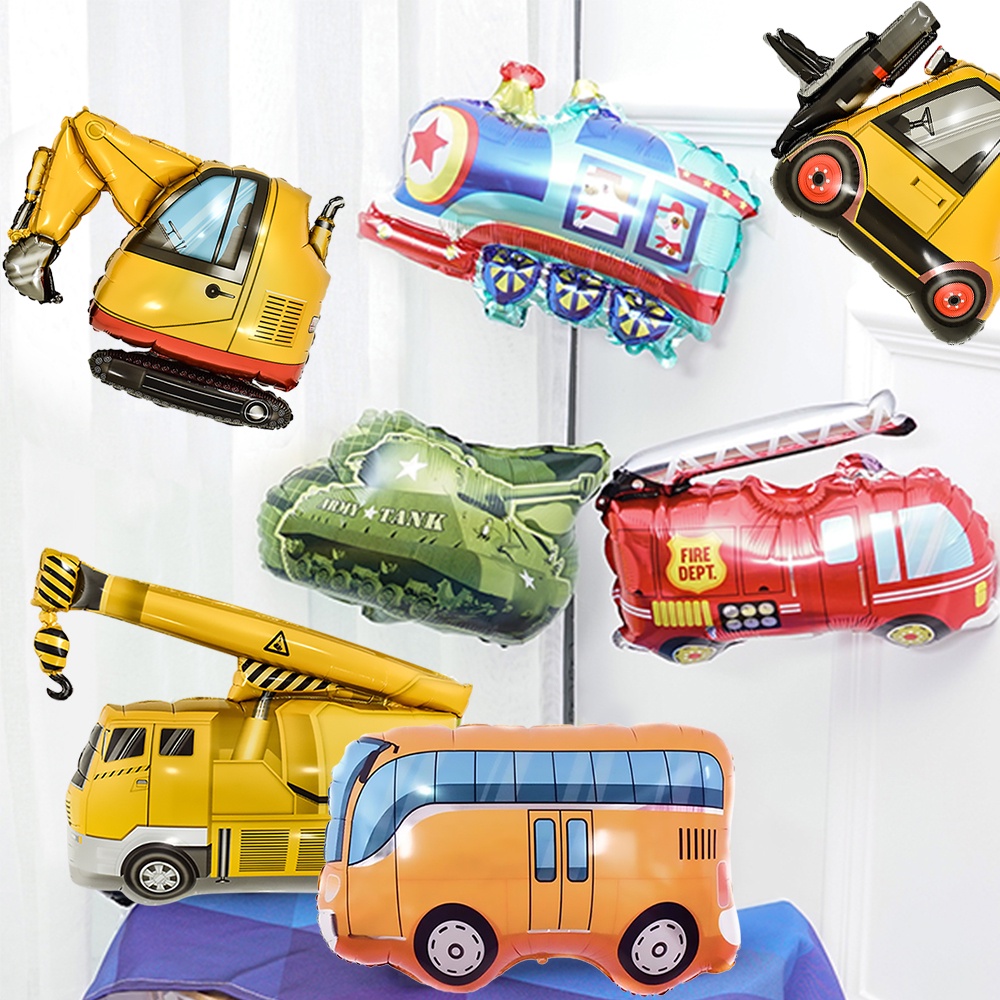 Bong bóng nhôm hình máy xúc dùng trang trí tiệc sinh nhật cho bé