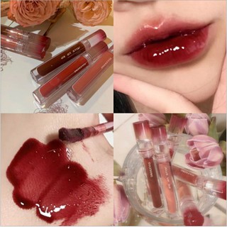 [Hàng mới về] Son bóng trang điểm OULESONG tông màu nude mềm mịn dưỡng ẩm chống thấm nước nuôi dưỡng đôi môi