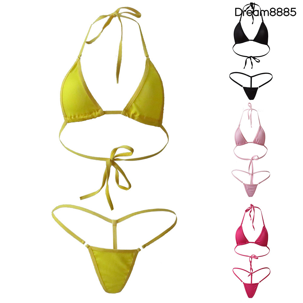 Bộ Bikini 2 Mảnh Màu Sắc Trơn Gợi Cảm Cho Nữ | BigBuy360 - bigbuy360.vn