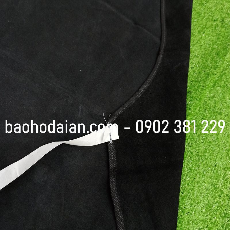 Tạp dề da hàn nguyên miếng chịu nhiệt chống nóng da bò màu xanh đen (dài 77cm)