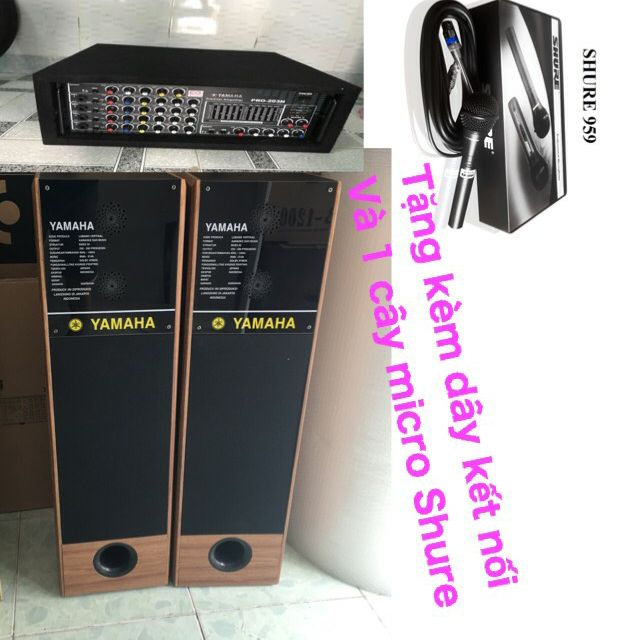 Dàn karaoke LOA YAMAHA 420+ AMPLY YAMAHA 12 sò tặng kèm micro