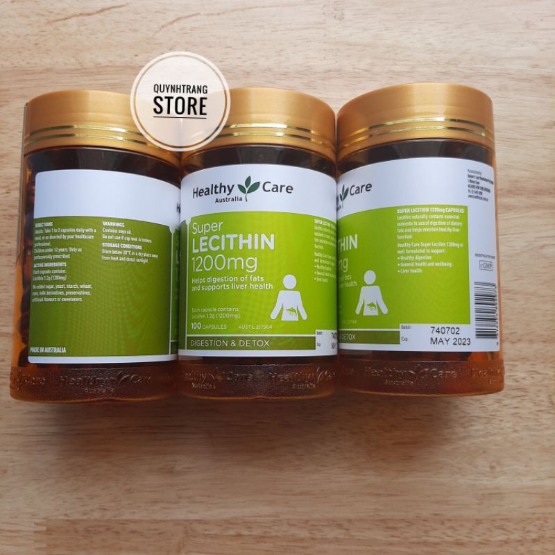[Date 2022] Mầm đậu nành Healthy Care Lecithin 1200mg Úc 100 viên