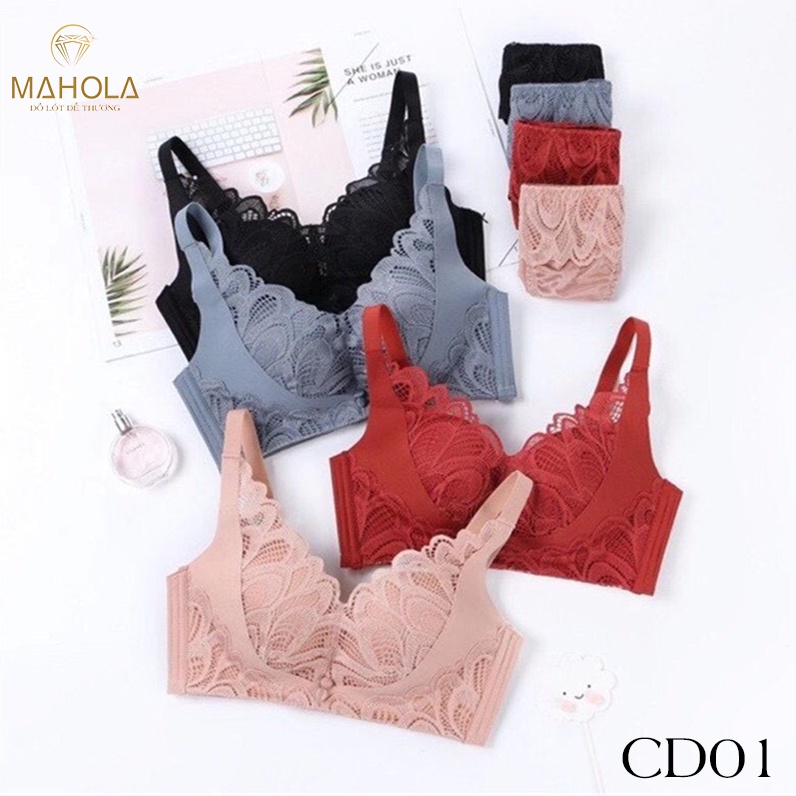 Áo lót ren định hình nâng ngực Mahola CD01