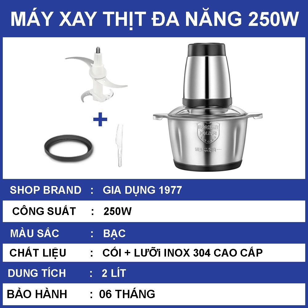 Máy xay thịt Osaka Nhật Bản công suất 350W dung tích 700ML, Máy xay cầm tay mini xay thịt, chả cá đăng siêu tốc tiện lợi