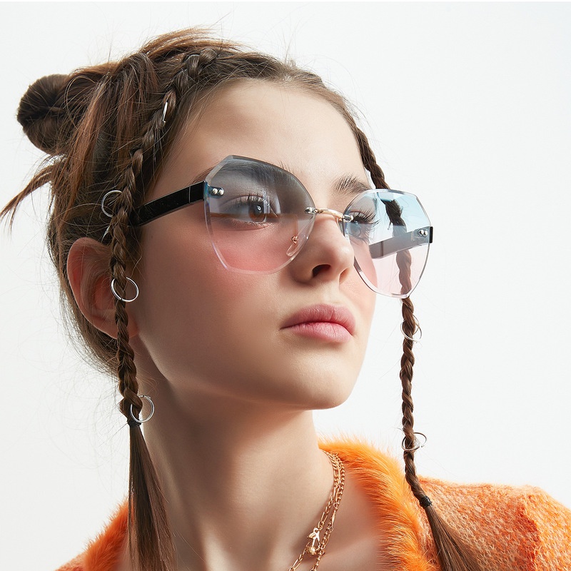 (YUZHU) Kính Râm Không Viền Cắt Không Viền Thời Trang Hàn Quốc Mới Cho Nữ