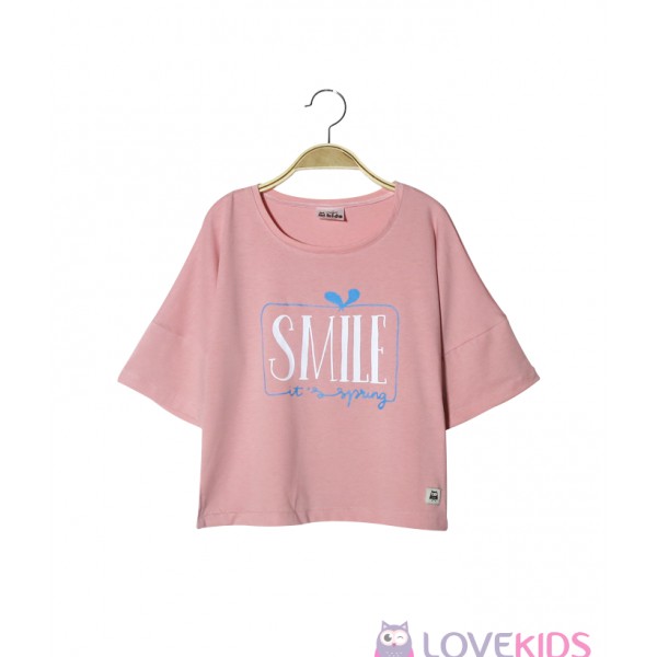 Áo thun BG họa tiết chữ Smile Sunshine Lovekids LK0108