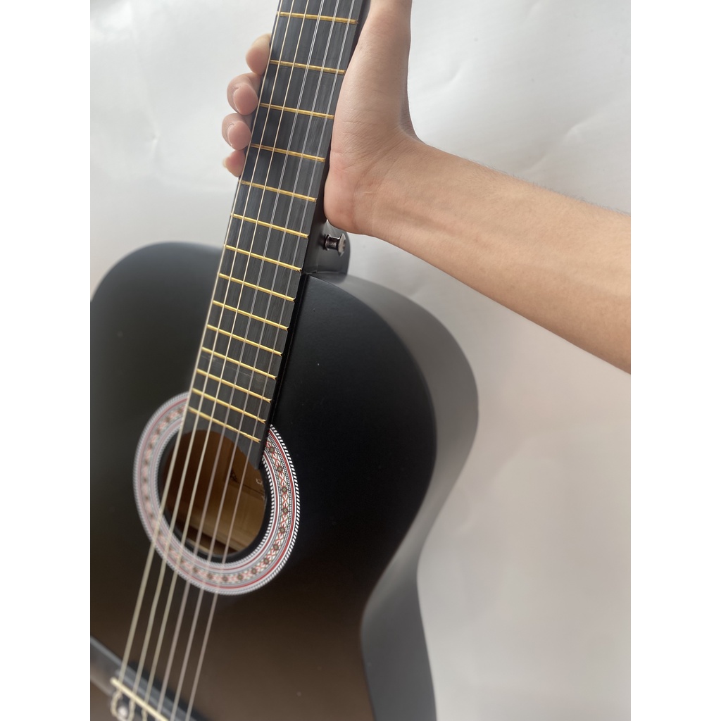 Đàn Guitar Classic Gỗ Thịt Dây Nylon Có Ty Chỉnh Chống Cong Cần Size 39 Inch