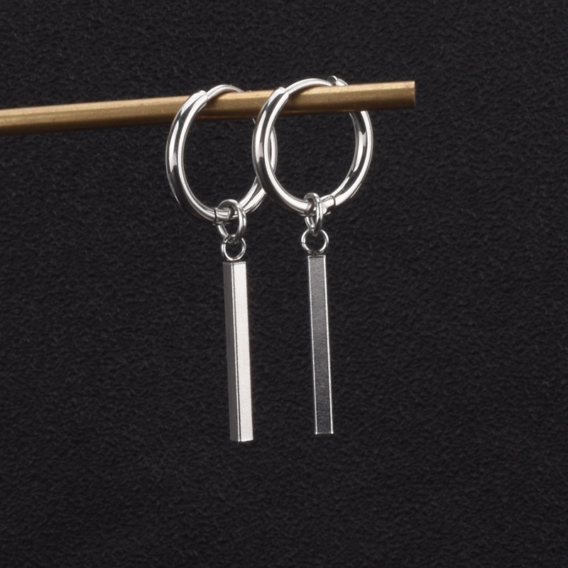 1 Bông Tai Thép Không Gỉ Phong Cách Hip Hop Gothic Cho Nam Và Nữ