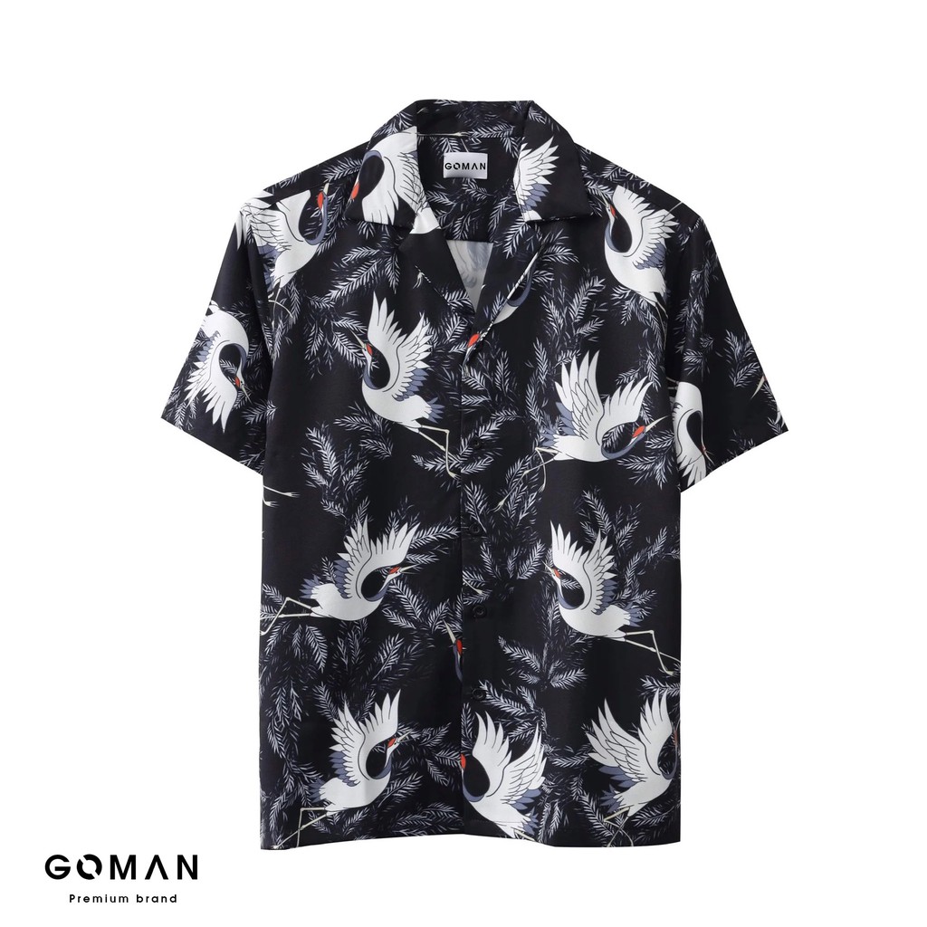 Áo sơ mi nam họa tiết GOMAN vải Lụa thoáng mát, không nhăn form suông - MS003 | BigBuy360 - bigbuy360.vn