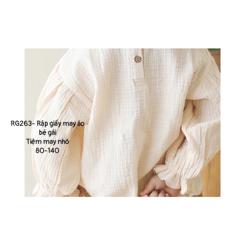 RG263_Rập giấy may áo dài tay bé gái