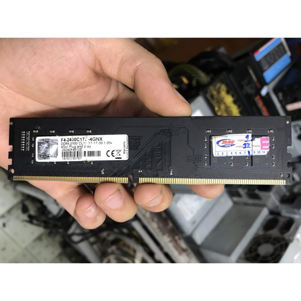 ram cho máy tính bàn GSkill ddr4 4gb 2400 19200 bus pc4 decktop PC G.Skill bảo hành 8 2021 mai hoàng