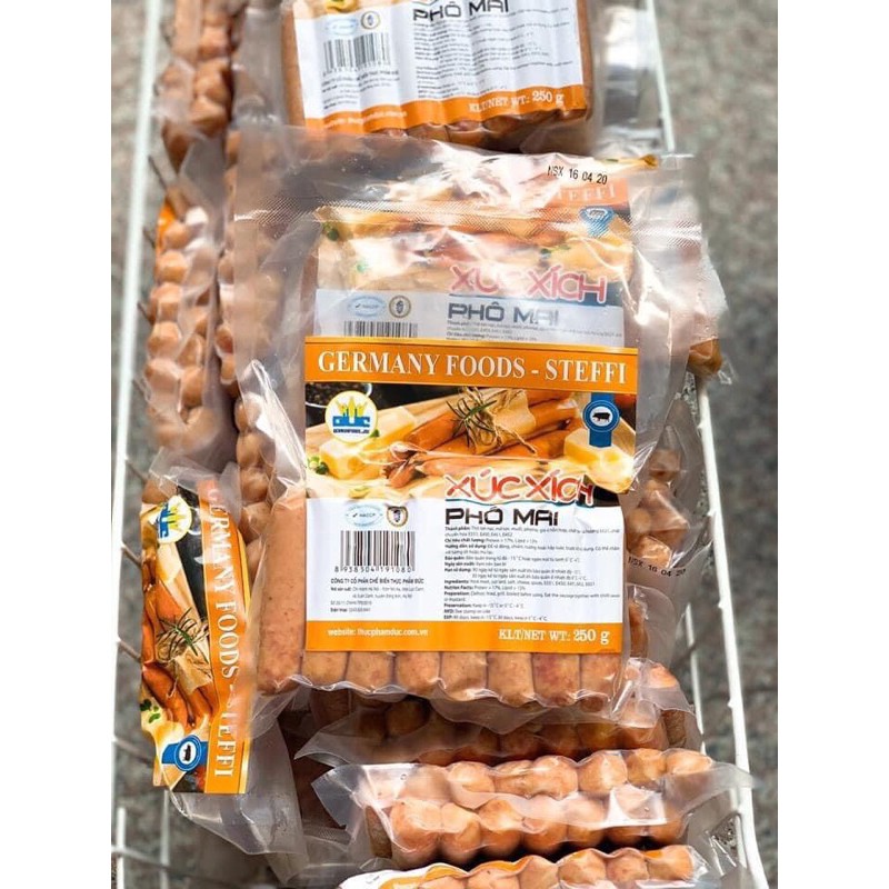 🌭🌭🌭XÚC XÍCH PHÔ MAI Steffi - 250G/15 cái