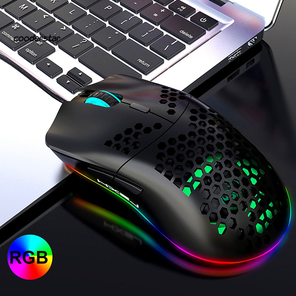 Chuột Chơi Game Hình Tổ Ong Có Dây Và Đèn Led Rgb