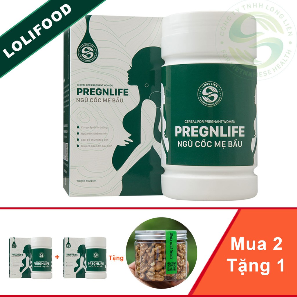 Ngũ Cốc Mẹ Bầu Pregnlife (Dòng Cao Cấp 500g) Ngũ Cốc Cho Bà Bầu Siêu Dinh Dưỡng 14 Loại Hạt vào con nhiều hơn vào mẹ