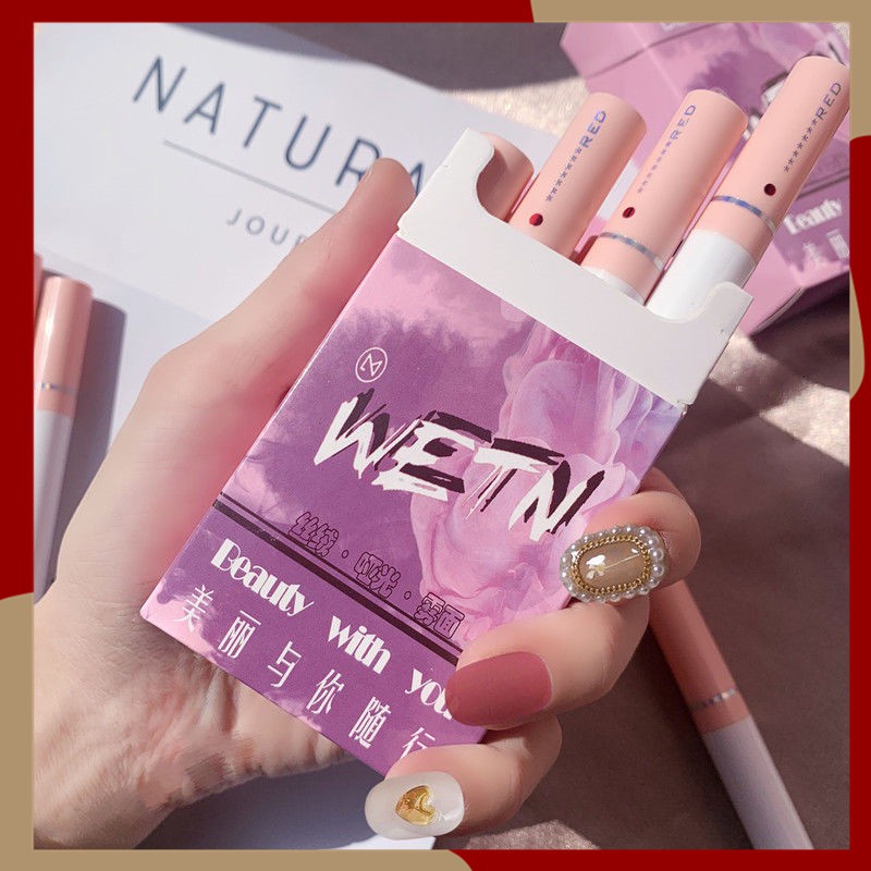 Set 8 cây Son kem lì ống khói kháng nước không phai màu