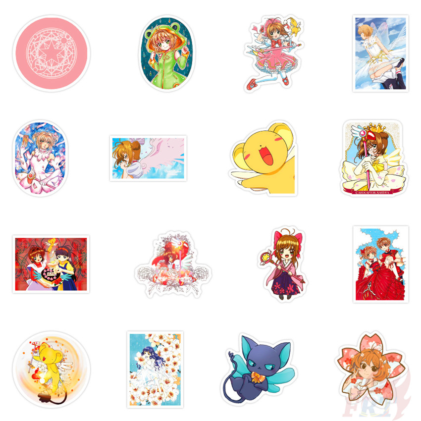 ❉ Card Captor SAKURA - Series 02 Anime Kinomoto Sakura LI SYAORAN CERBERUS Stickers ❉ 50Pcs/Set DIY Fashion Luggage Laptop Skateboard Decals Doodle Stickers