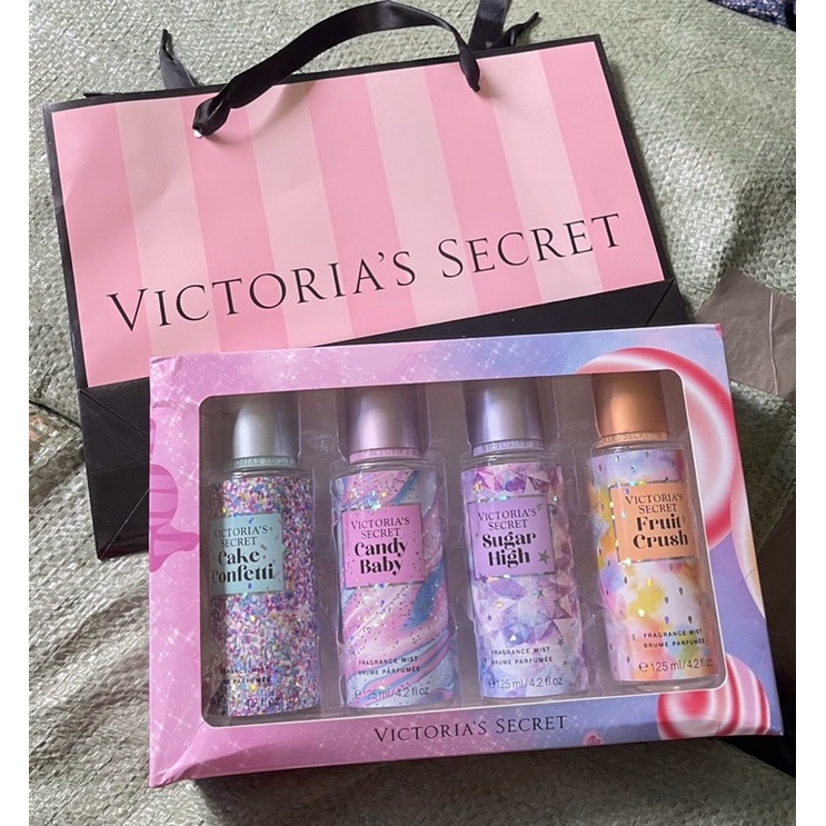 Set 4 mùi body mist xịt thơm 𝐒𝐰𝐞𝐞𝐭 𝐅𝐢𝐱 size mini xinh xắn tặng kèm túi như hình