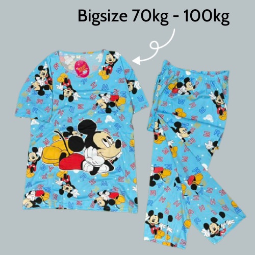 Đồ mặc nhà Bigsize, bộ ngủ size lớn từ 70kg - 100kg, ngang áo 60cm, chất thun 4 chiều dày dặn mịn mát