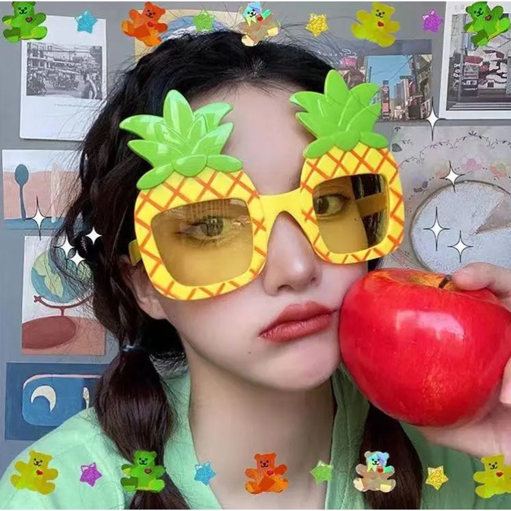 Kính Mát Hình Quả Dứa Vui Nhộn Phong Cách Hawaii Cho Nam Và Nữ