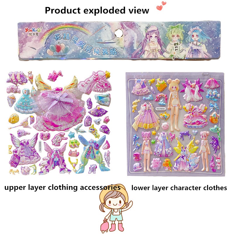 Bộ Móng Tay Giả Kèm Keo Dán Chống Nước In Hình Frozen Thời Trang Cho Trẻ Em