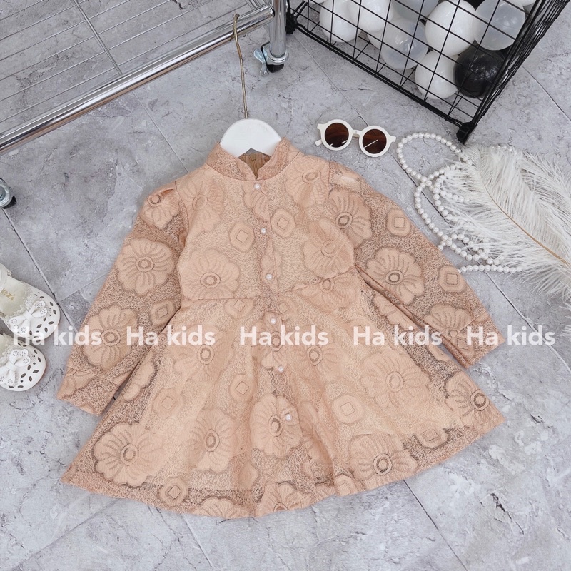(jean baby) váy ,đầm ren công chúa 2 lớp dự tiệc đẹp cho bé(15-27kg)