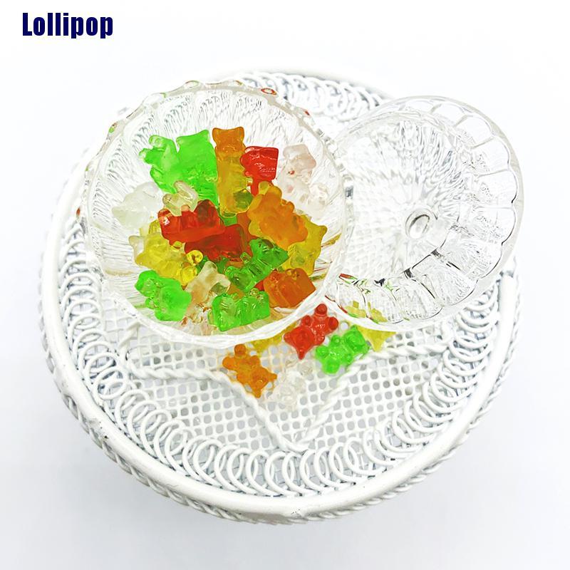 Set 20 chú gấu mini bằng nhựa resin dùng trang trí nhà búp bê diy