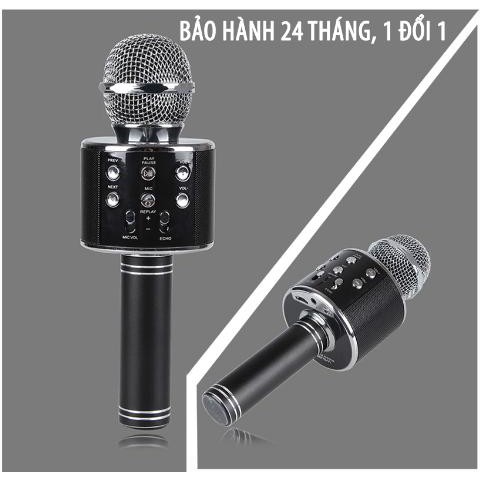 Micro Karaoke KIÊM Loa Bluetooth WS-858 giá rẻ |NgaAnh