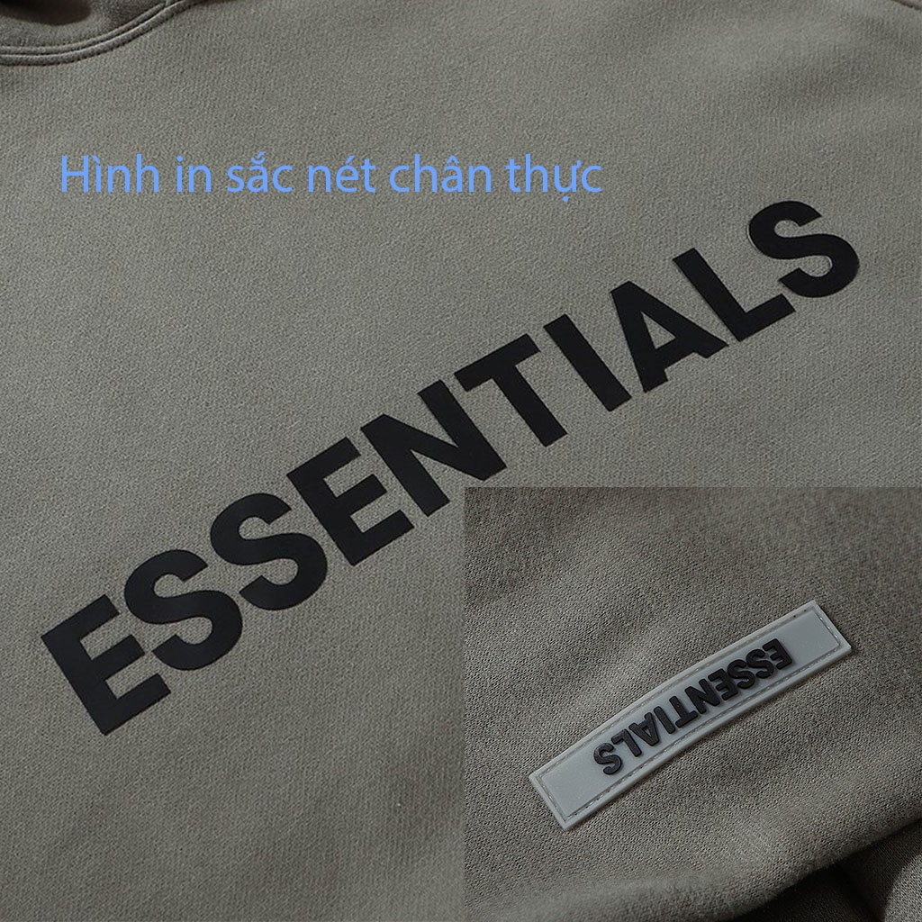 [Mã SR101512 giảm 25% đơn 50K] Áo nỉ hoodie Essentials In cao su nổi Sownfashion shop , áo nỉ bông unisex nam nữ | BigBuy360 - bigbuy360.vn