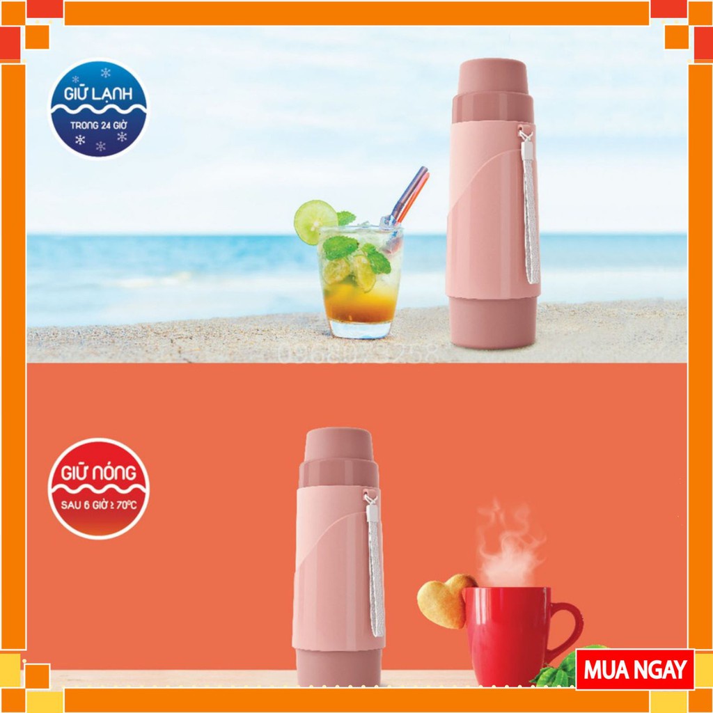 Phích Giữ Nhiệt Rạng Đông 450ml CHÍNH HÃNG Bình Giữ Nhiệt Rạng Đông, Giữ Nóng Tới 12h, Giữ Lạnh Tới 24h