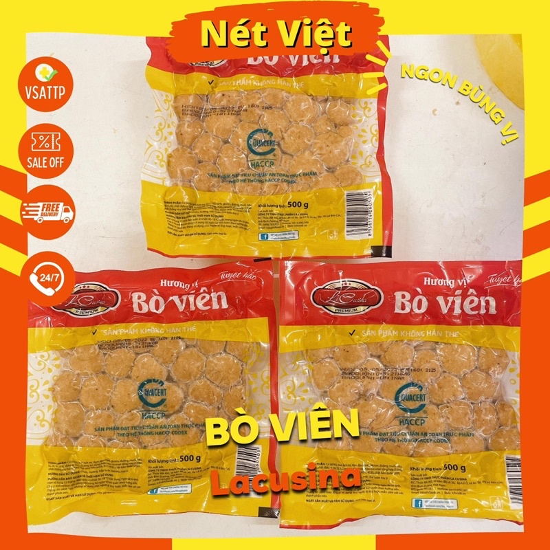 Bò Viên Chiên Xiên Que Delifoods gói 500gr