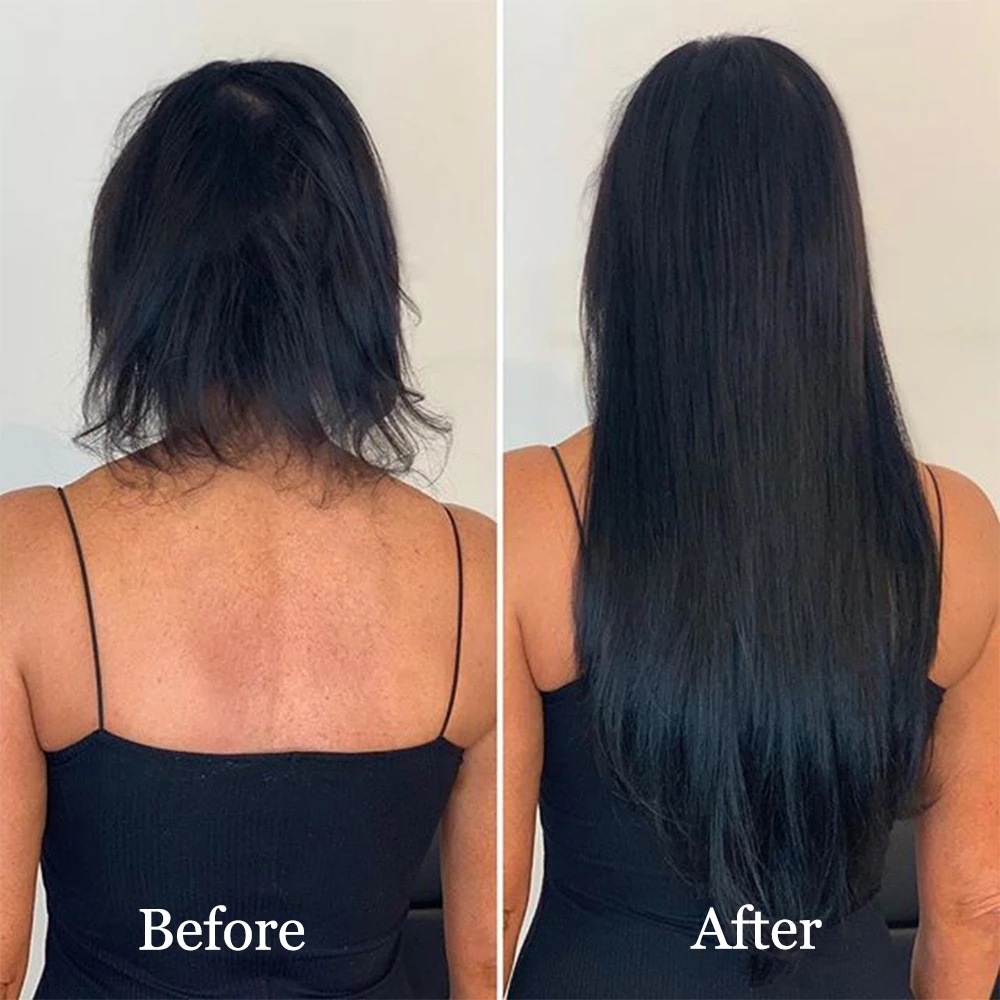 Tóc Giả Thẳng Dài 100CM 5 Kẹp Nối Dài Bằng Sợi Tổng Hợp Tự Nhiên Vô Hình Cho Nữ