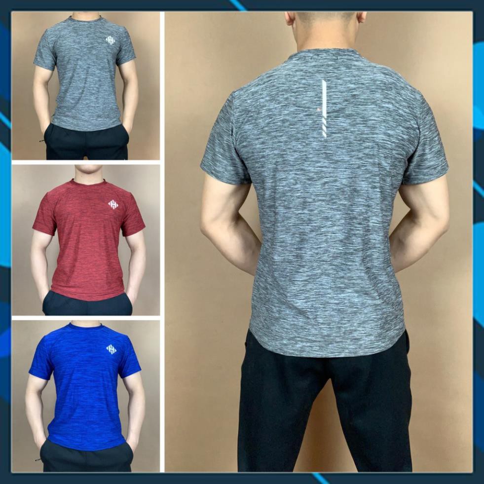 Áo thun nam trơn cổ tròn cộc tay vải thun lạnh co dãn 4 chiều thương hiệu Hsimple áo thể thao tập gym nam áo body ྇