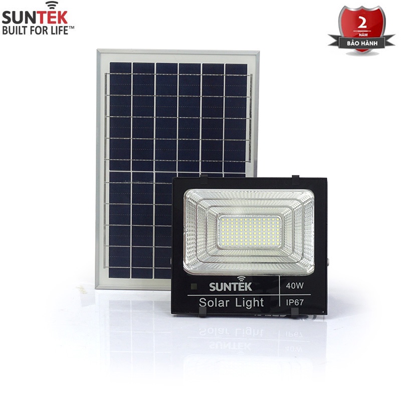 Đèn Pha Năng Lượng Mặt Trời SUNTEK LED SOLAR 40W - Hàng chính hãng - Bảo hành 2 năm 1 đổi 1