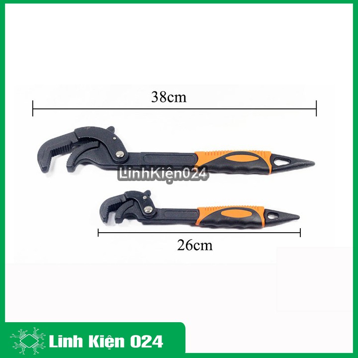 Bộ 2 Cờ Lê Đa Năng Giữ Vặn Ống Ren Professional Tools Cao Cấp