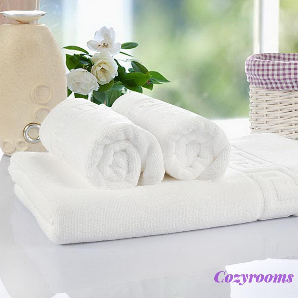 3pcs/set Thick 100% Cotton Face Towel+Bath Body Towels Hotel Supplies White