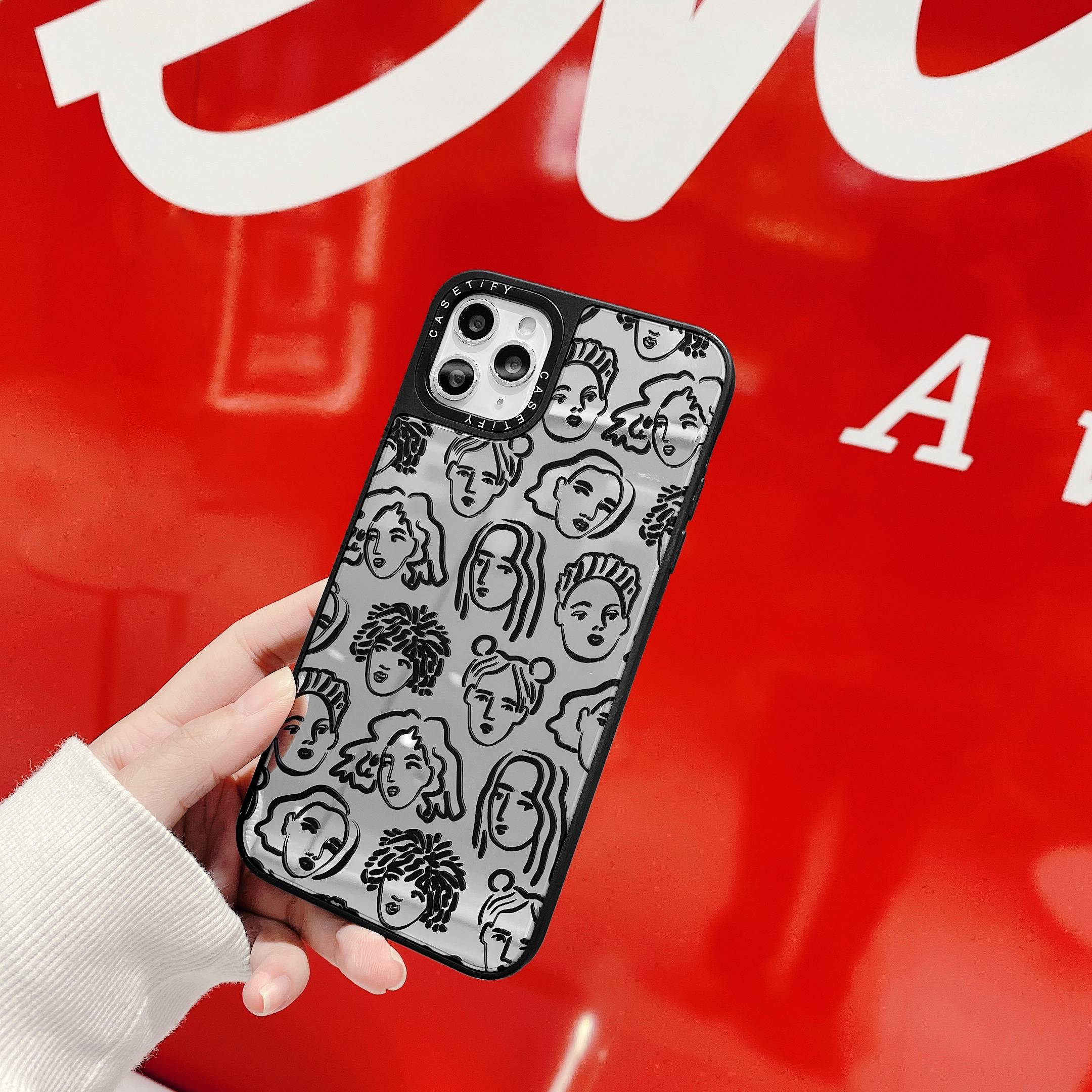 【Luxury + Mirror casetify 】case iphone 11 pro max iphone 6 plus iphone xs max iphone 12 pro max iphone xr iphone se2020 iphone 6s case iphone 7 plus iphone 8 pls iphone 12 mini Mặt Gương Độc Đáo Cho