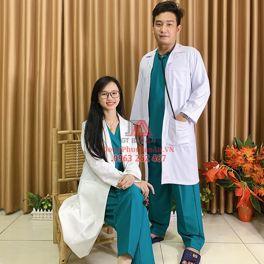 Bộ Scrubs Cao Cấp Nha Khoa, Y Tá, Spa, Thẩm mỹ, Phòng Mổ Nam và Nữ