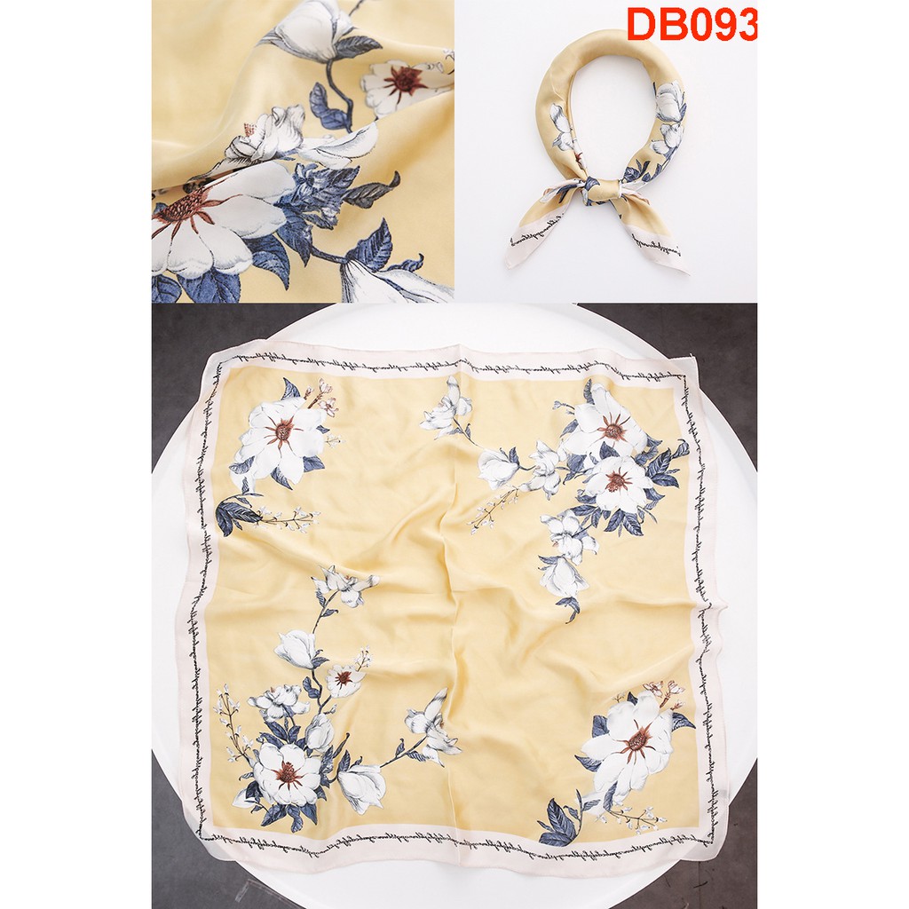 Khăn Turban Bandana Làm Áo Ngực Quàng Cổ In Hình Bông Hoa