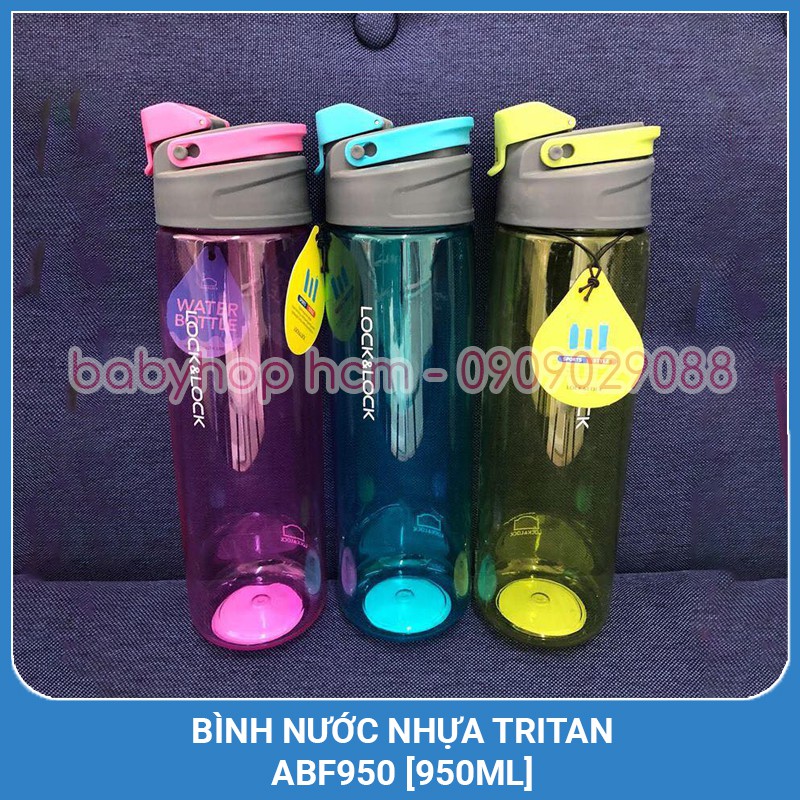 Bình nước nhựa Tritan Lock&amp;Lock ABF950 [950ML] Sử dụng chất liệu nhựa an toàn, thân thiện với môi trường