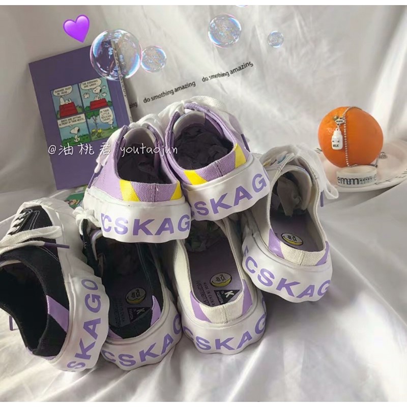 Giày đạp gót form basic ulzzang đế sóng phong cách Hàn Quốc M05