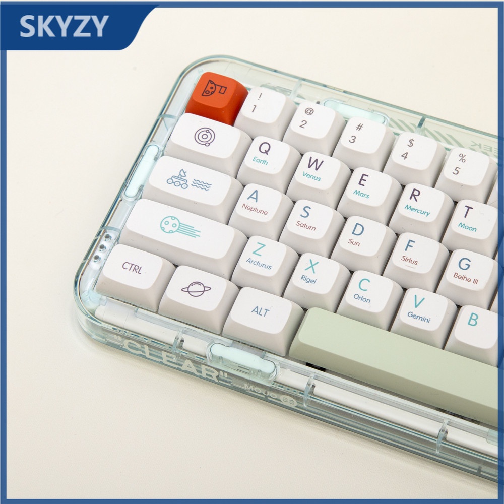 126 Phím Planet Keycap XDA Hồ sơ Anime PBT DYE SUB Bàn phím cơ Keycaps