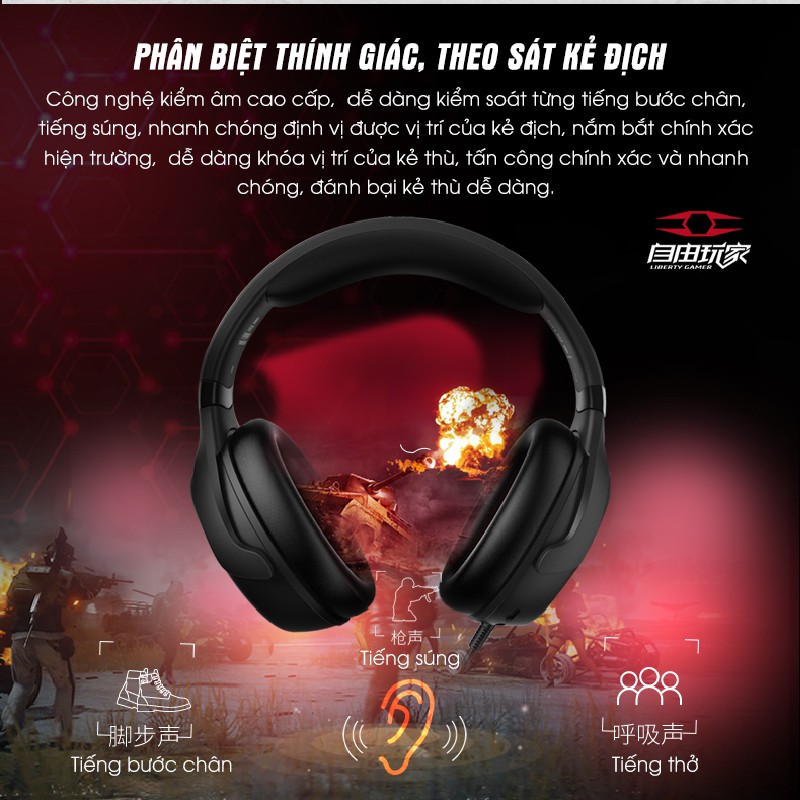 Tai Nghe Gaming Chụp Tai Có Mic Takstar FLIT Chơi Game Nghe Nhạc Học Online Chính Hãng Cao Cấp Bảo Hành 1 Năm