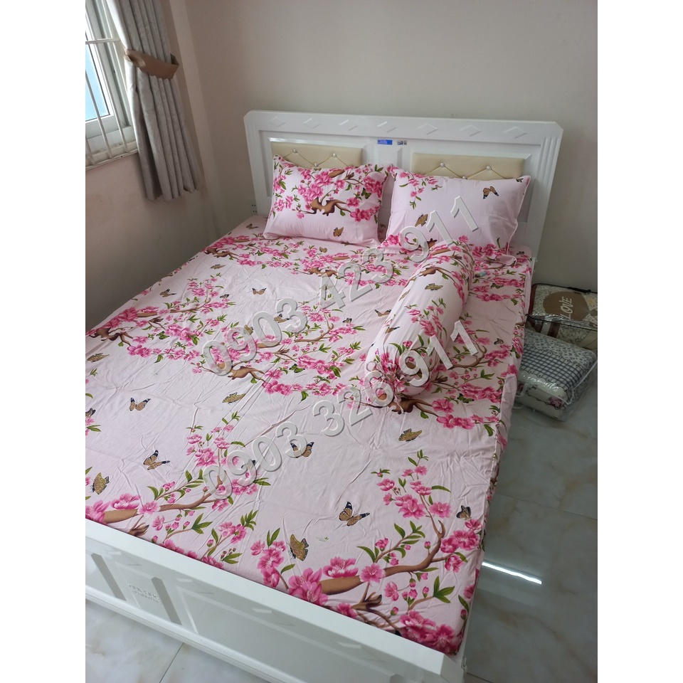 Bộ Drap Cotton 1m6 THẮNG LỢI {chuẩn logo cty} chat để chọn màu