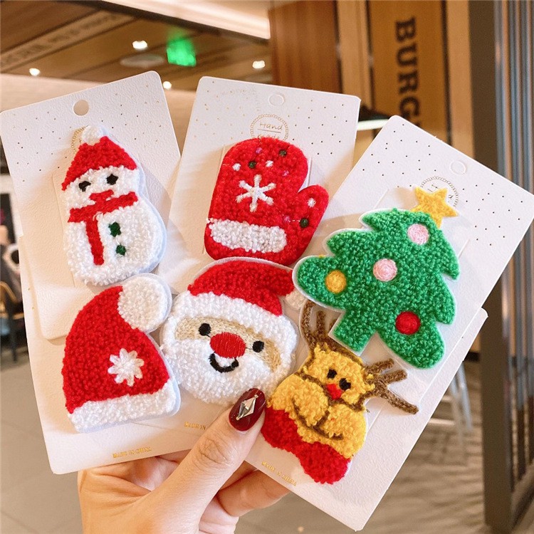 [Giá Sale ] Kẹp tóc Noel dễ thương cho bé Giáng sinh 2021( Kèm ảnh Thật)