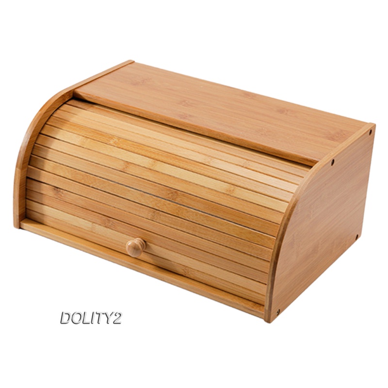 Hộp đựng bánh mì bằng gỗ dạng nắp cuộn tiện dụng