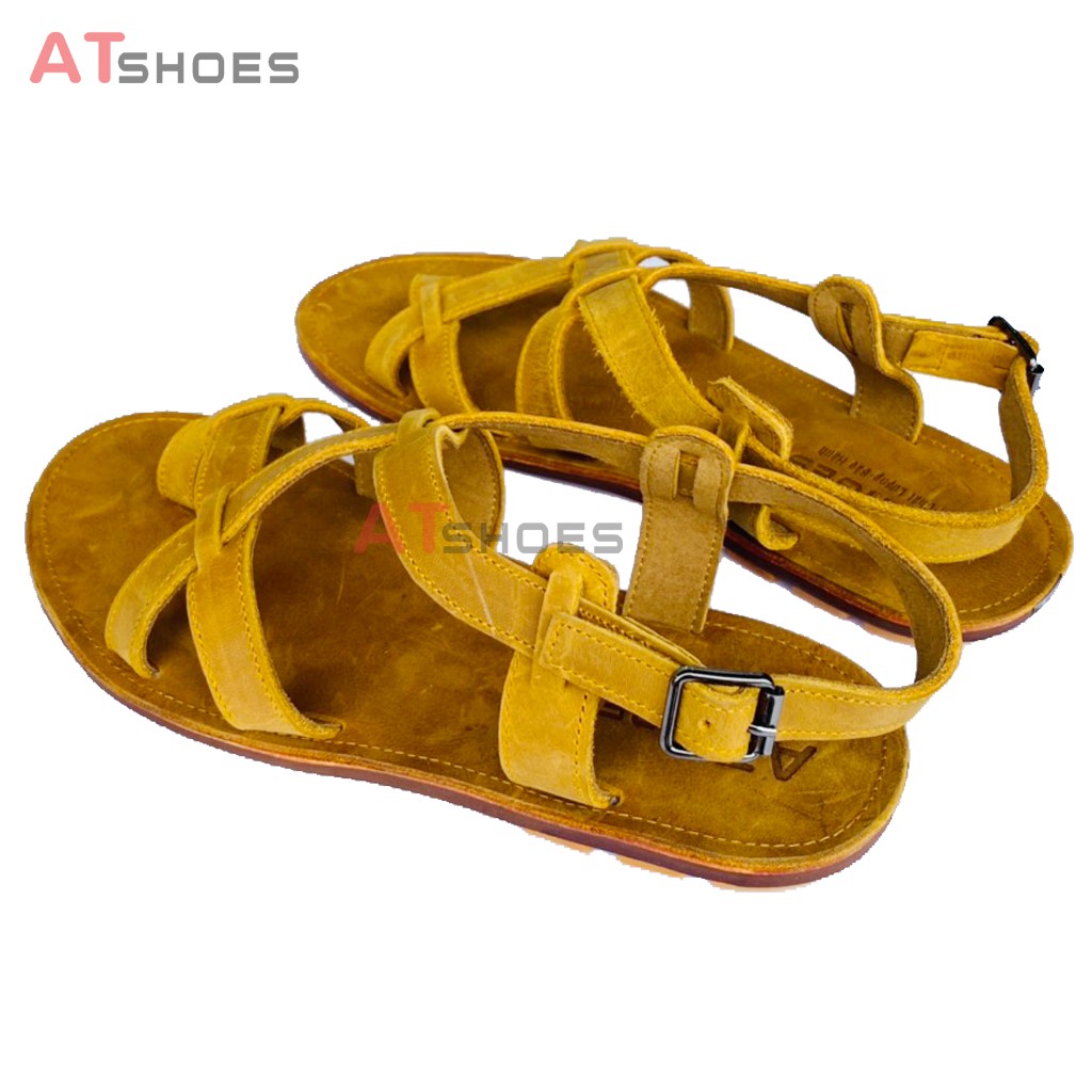 Giày sanda nam nữ đế bệt sandal unisex chiến binh xỏ ngón dây mảnh hot mùa hè 2021 đi biển đi chơi đi học KA42(Đen- Nâu)