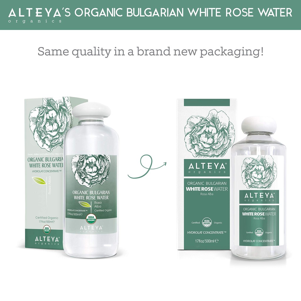 Nước Hoa Hồng Trắng Hữu Cơ (Rose Alba) - Organic Bulgarian White Rose Water, 500ml