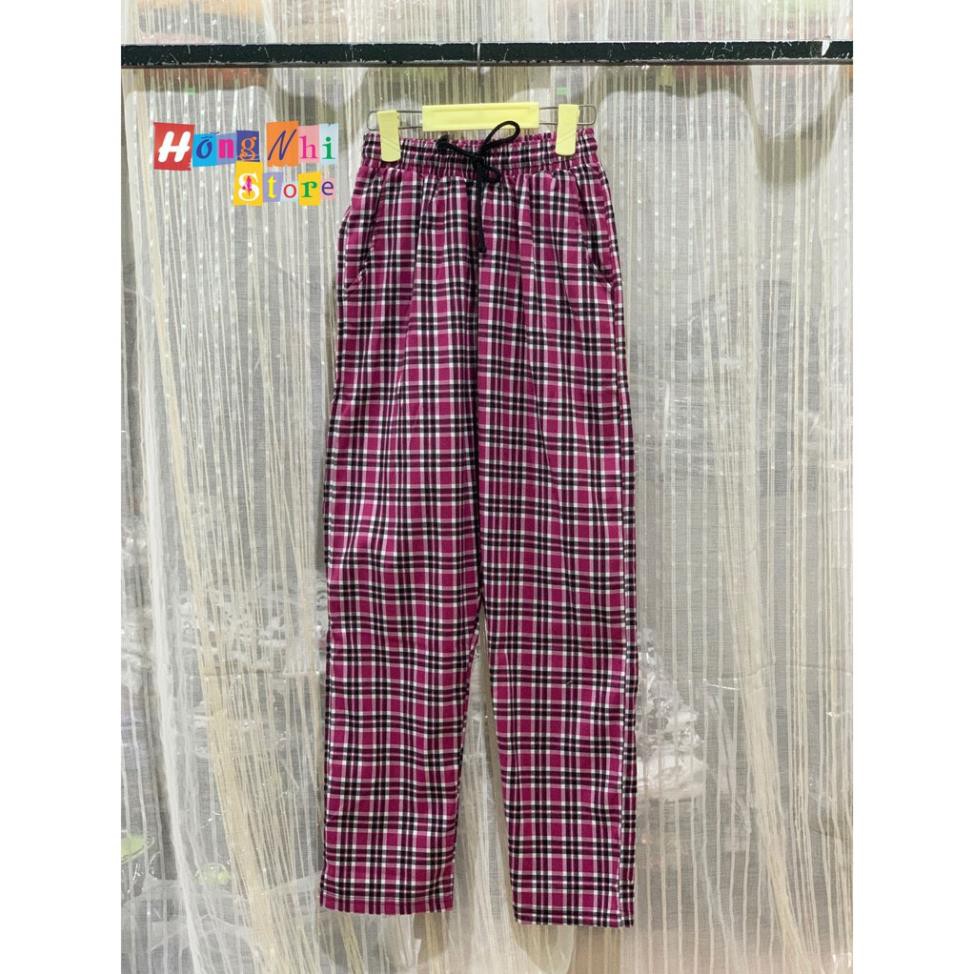 QUẦN SỌC CARO UNISEX QUẦN BAGGY CARO LƯNG THUN PLAID PANTS CAO CẤP - MM  ྇