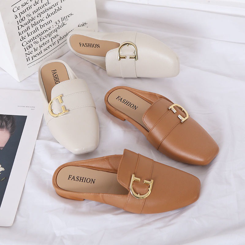 Dép Sục Nữ Mũi Tròn Có Khóa Hình Chữ D Chất Nhựa Chống Nước Thích Hợp Đi Mưa