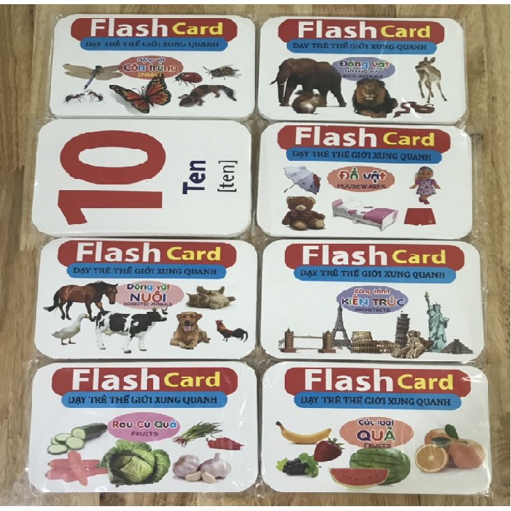 { XẢ KHO LỖ VỐN } [hot] Bộ thẻ học thông minh Flash card 14 chủ đề 280 thẻ mẫu mới 2018